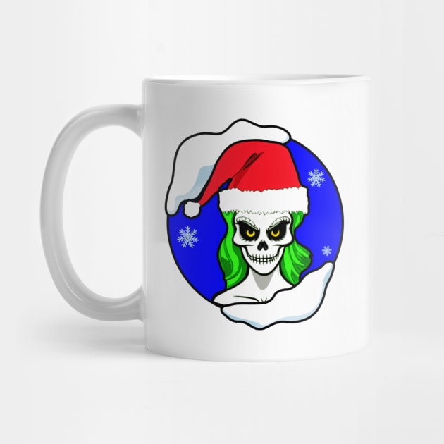 Christmas Skeleton Skull Girl by Nuletto